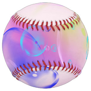 BUBBLES - Colourful Abstract Image of Fractal Art Softball