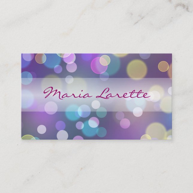 BUBBLES Designer Business Card (Front)