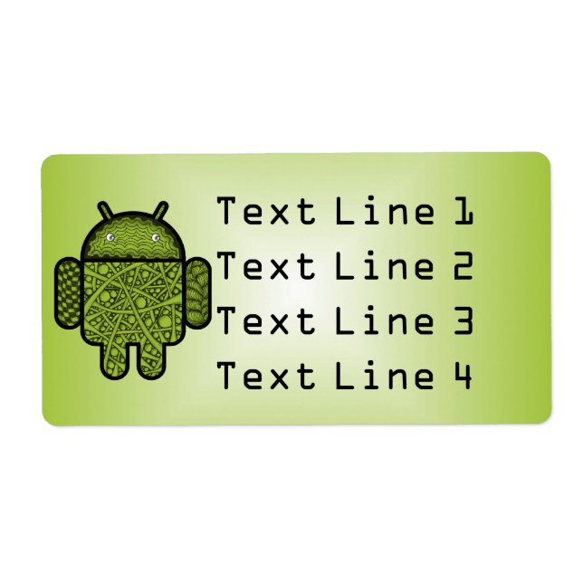 Bubbles Doodle Character for the Android™ robot (Front)