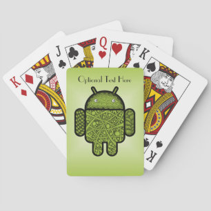 Bubbles Doodle Character for the Android™ robot Playing Cards