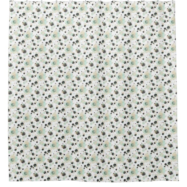 Bubbles Elegant Modern Pattern Shower Curtain (Front)