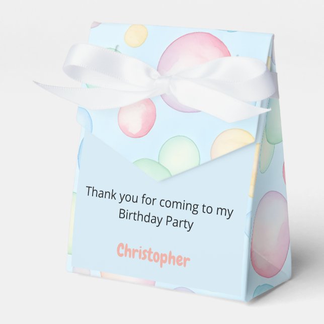 Bubbles & Fins Children's Birthday Favour Box (Front Side)