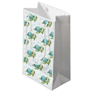 Bubbles & Fins Children's Birthday Turtle Small Gift Bag