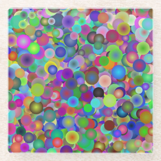 Bubbles Glass Coaster (Front)