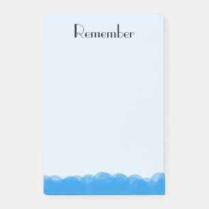 Bubbles In Blue Post-it Notes