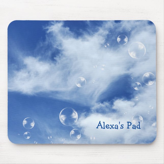 Bubbles In Sky Mouse Pad (Front)