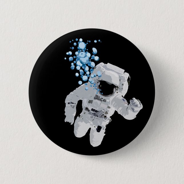 Bubbles In Space - Nasa Hoax  - Space  Bubbles 6 Cm Round Badge (Front)