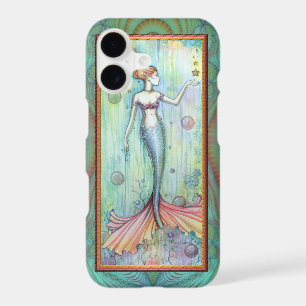 Bubbles Mermaid Watercolor Fantasy Art
