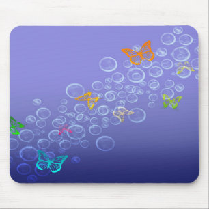 Bubbles n Butterflies Mouse Pad