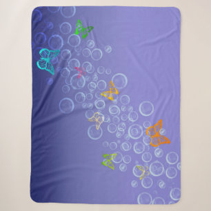 Bubbles n Butterflies Sherpa Blanket