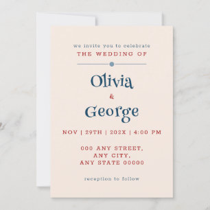 Bubbles of Love: Fairy Tale Wedding Simple  Invitation
