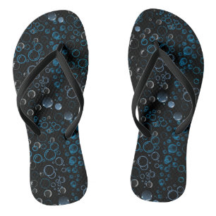 Bubbles pattern 01 Black BG Jandals