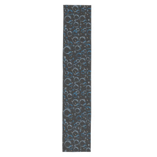 Bubbles Pattern 02.FR.b Black BG Medium Table Runner