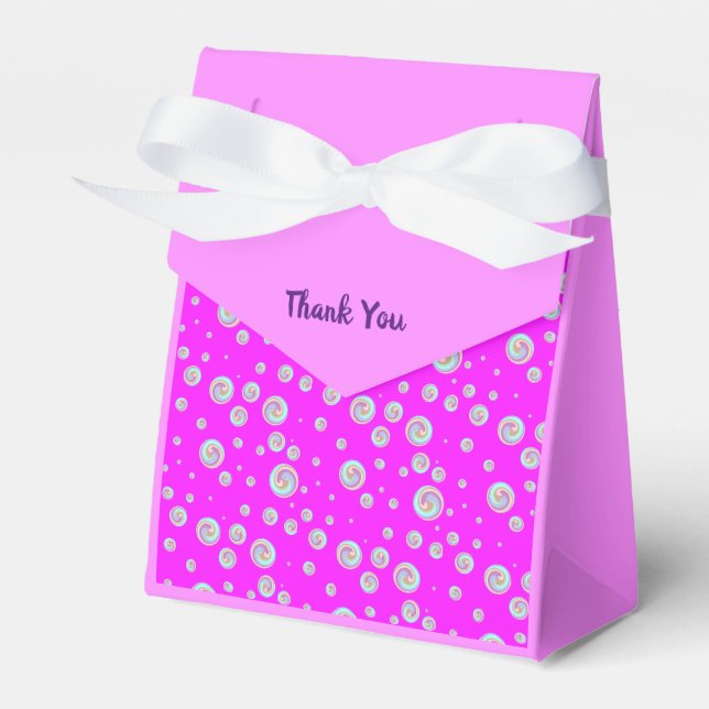 Bubbles pattern favour box (Front Side)