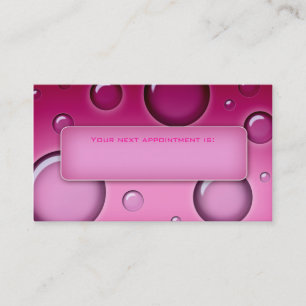 Bubbles Salon Spa Appointment Card pink