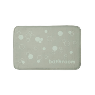 bubbles silver sage green bath mat