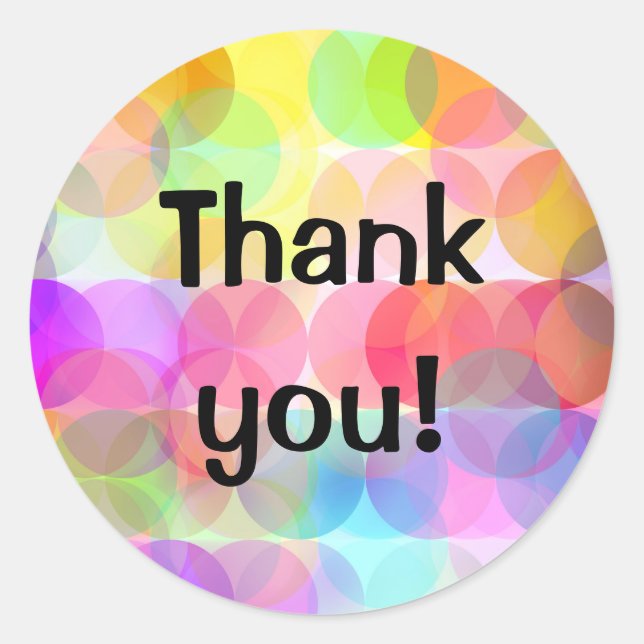 Bubbles - Thank You Sticker (Front)