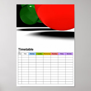 Bubbles / Timetable Poster