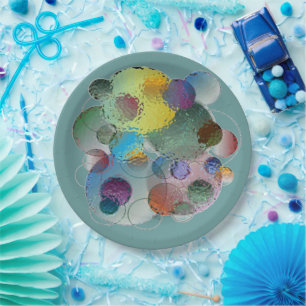 Bubbles under Glass Paper Plate