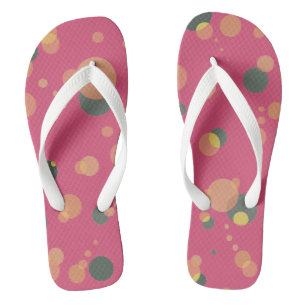 BUBBLES Universe Pink on Custom Colour Jandals