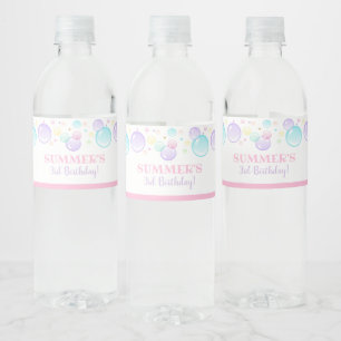 Bubbles Water Bottle Labels Summer