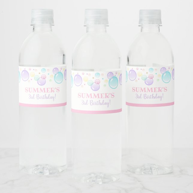 Bubbles Water Bottle Labels Summer (Bottles)