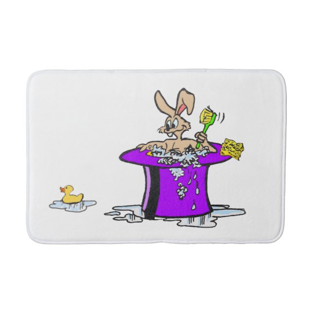Bubbling Bunny Customisable Bath Mat (Front)