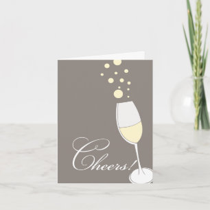 Bubbling Champagne "Cheers!" Greeting Card