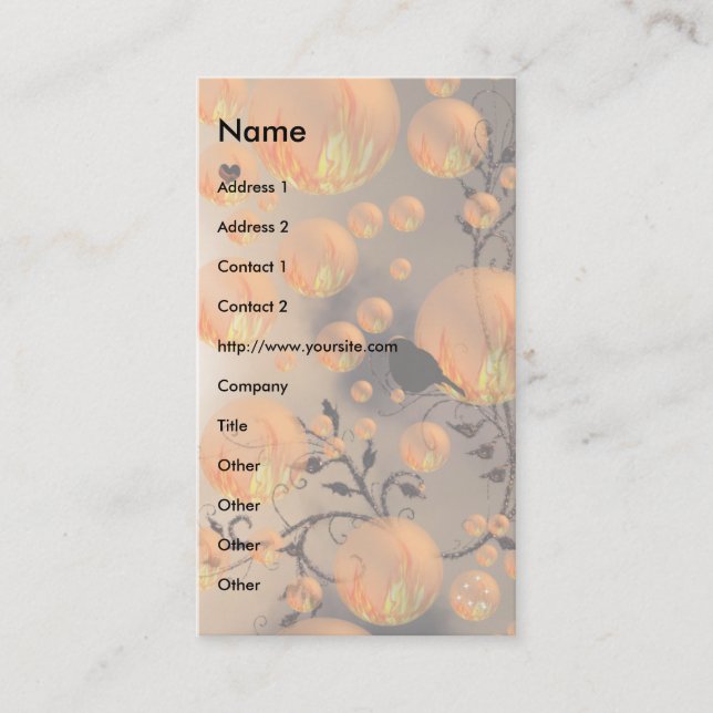 Bubbling Love! Business Card (Front)