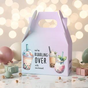 Bubbling over with excitment bobba tea birthday favour box