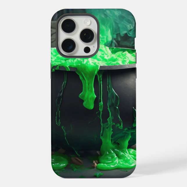 Bubbling Witch's Cauldron Halloween iPhone Case (Back)