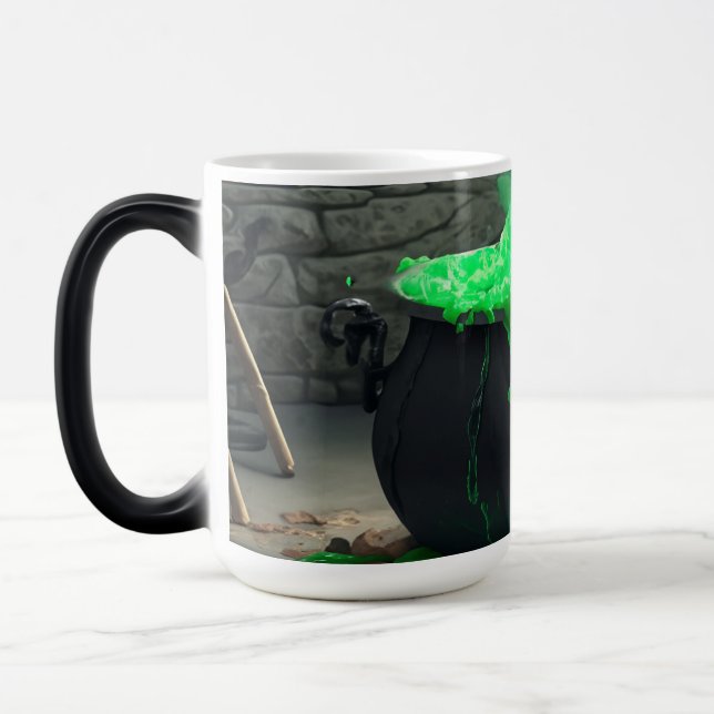 Bubbling Witch's Cauldron Halloween Magic Mug (Left)