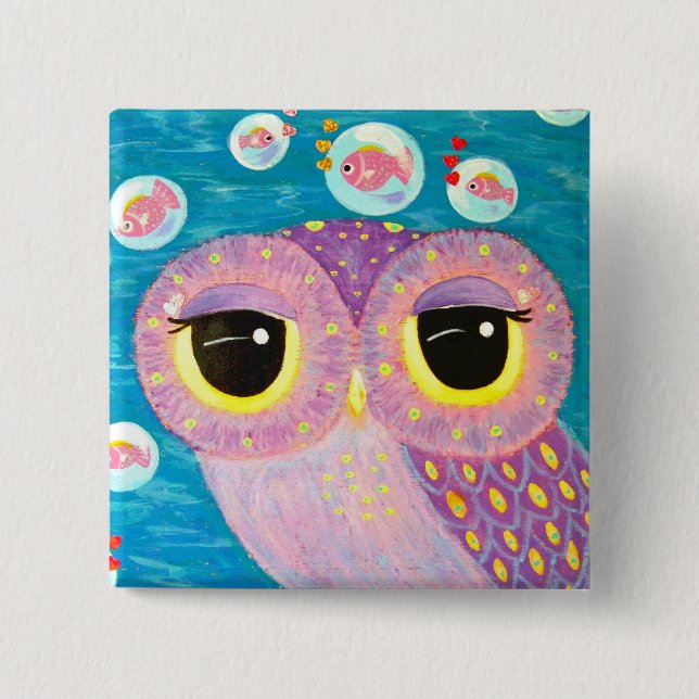 Bubbling With Love 15 Cm Square Badge (Front)