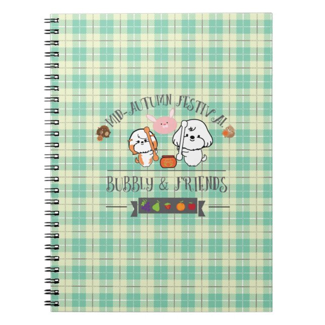 bubbly and friends celebrate mid autumn festival notebook (Front)