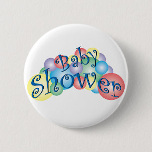 Bubbly Baby Shower 6 Cm Round Badge