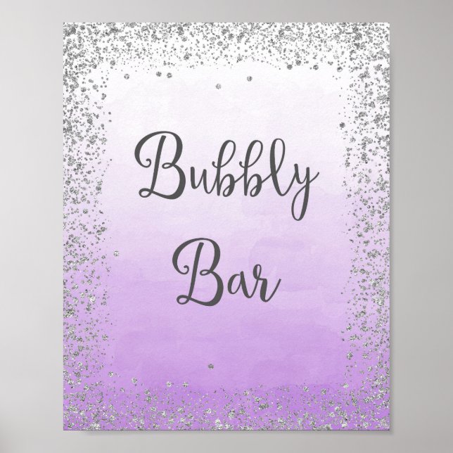 Bubbly Bar Wedding Poster Print (Front)