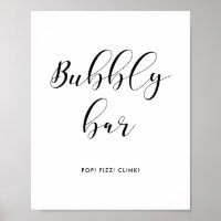 Bubbly bar wedding sign