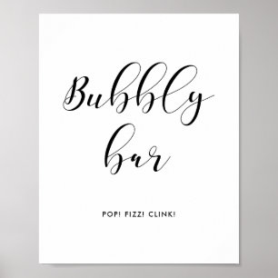 Bubbly bar wedding sign