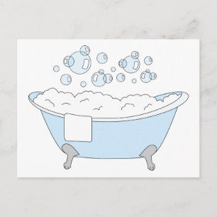 Bubbly Bathtub Postcard
