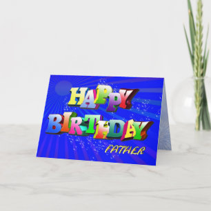 Bubbly birthday card for father