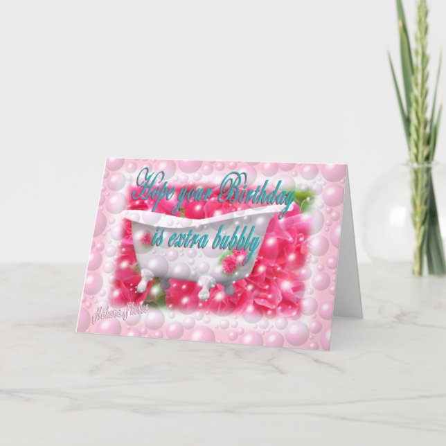 Bubbly Birthday-customisable Card (Front)