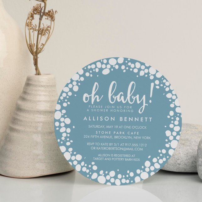 Bubbly Blue | Baby Shower Invitation (Creator Uploaded)