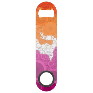 Bubbly Bohemian Groovy Abstract Lesbian Pride Flag