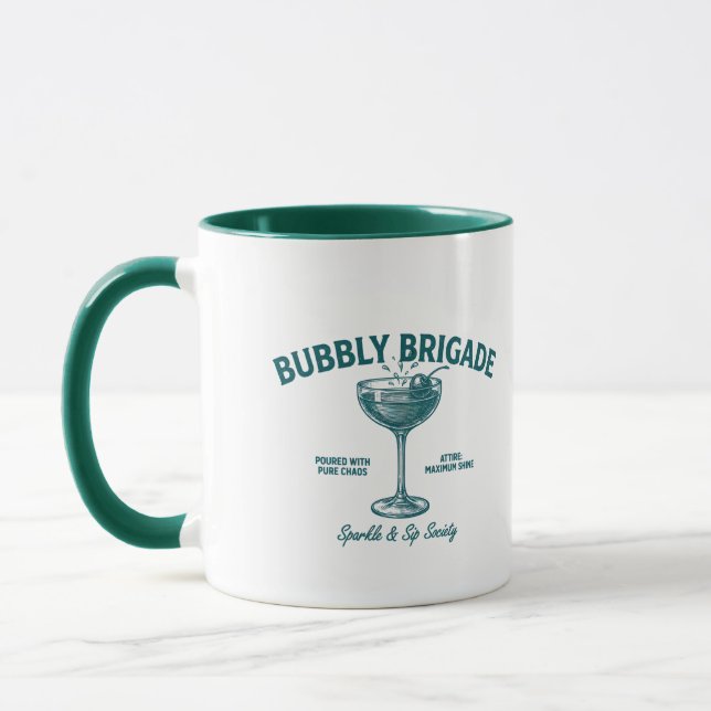 Bubbly Brigade Sparkle & Sip Society Mug (Left)
