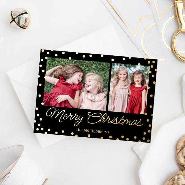 Bubbly Cheer Foil Holiday Card Christmas Card (Creator Uploaded)