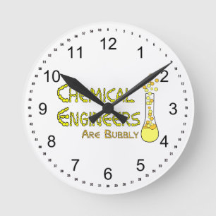 Bubbly Chemical Engineers Round Clock