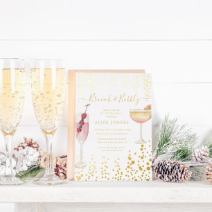 Bubbly Cocktails Gold Glitter Bridal Brunch
