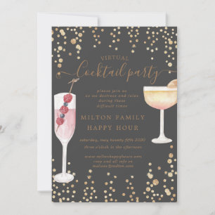 bubbly cocktails virtual cocktail party invitation