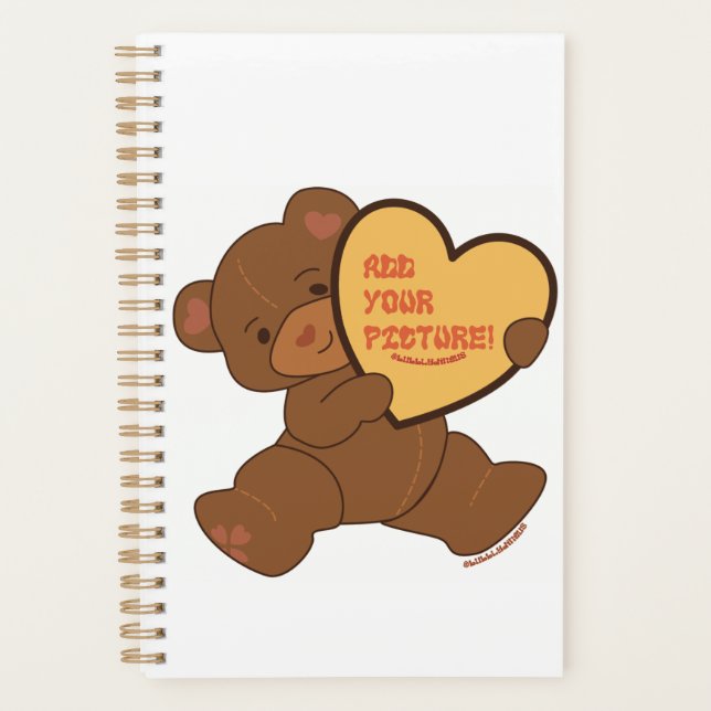 Bubbly Cute Bear Brown Colorway Planner (Front)