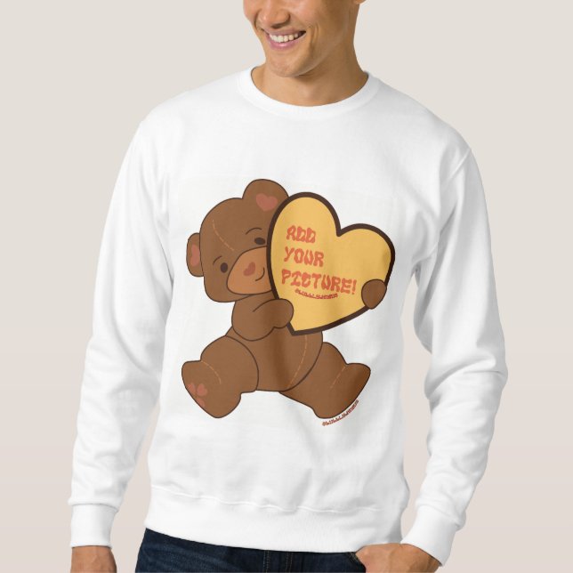 Bubbly Cute Bear Brown Colorway Sweatshirt (Front)